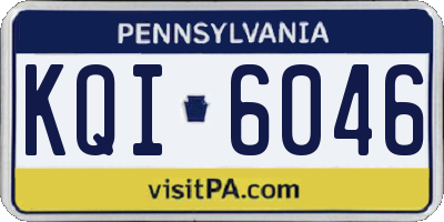 PA license plate KQI6046