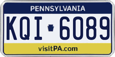 PA license plate KQI6089