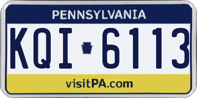 PA license plate KQI6113