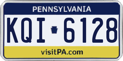 PA license plate KQI6128