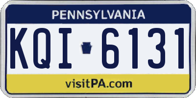 PA license plate KQI6131