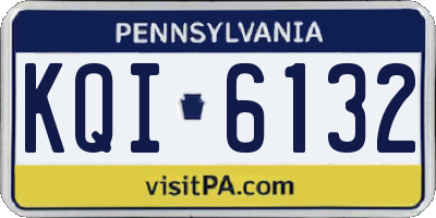 PA license plate KQI6132