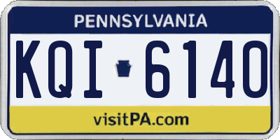 PA license plate KQI6140