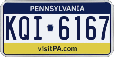 PA license plate KQI6167