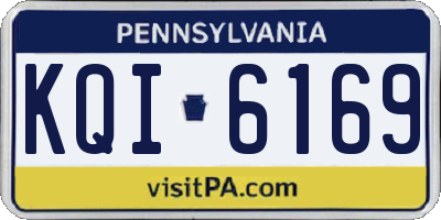 PA license plate KQI6169