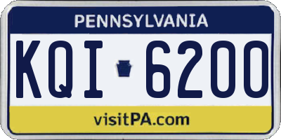 PA license plate KQI6200