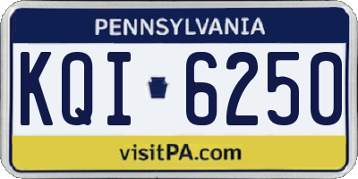 PA license plate KQI6250