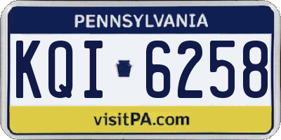 PA license plate KQI6258