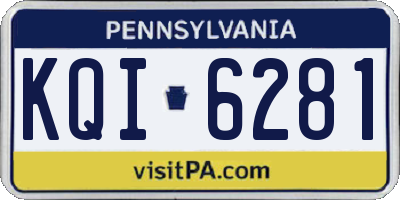 PA license plate KQI6281