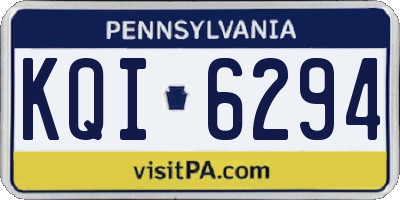 PA license plate KQI6294