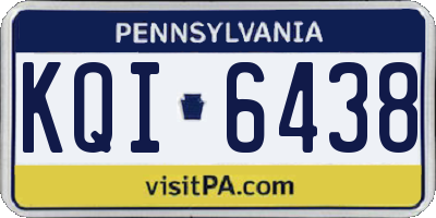 PA license plate KQI6438