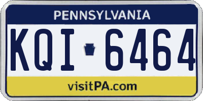 PA license plate KQI6464
