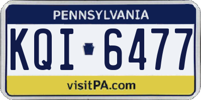 PA license plate KQI6477