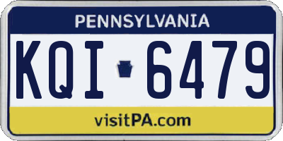 PA license plate KQI6479