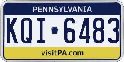 PA license plate KQI6483