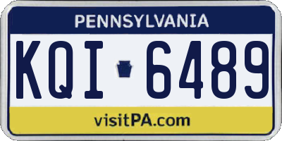 PA license plate KQI6489