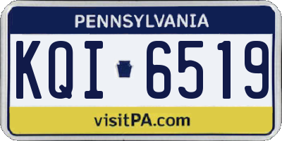 PA license plate KQI6519