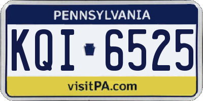 PA license plate KQI6525