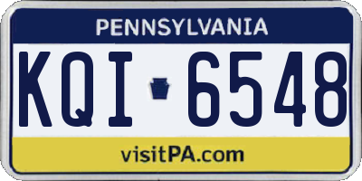 PA license plate KQI6548