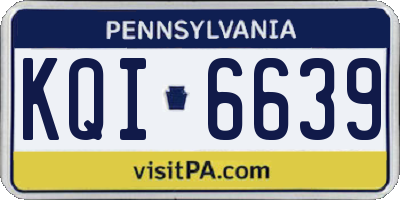 PA license plate KQI6639