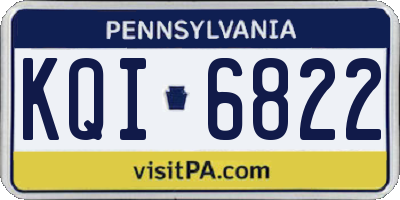 PA license plate KQI6822