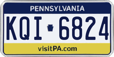 PA license plate KQI6824