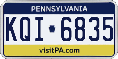 PA license plate KQI6835