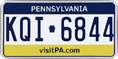 PA license plate KQI6844