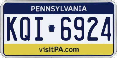 PA license plate KQI6924