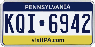 PA license plate KQI6942