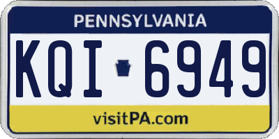 PA license plate KQI6949