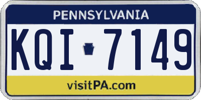 PA license plate KQI7149