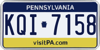 PA license plate KQI7158