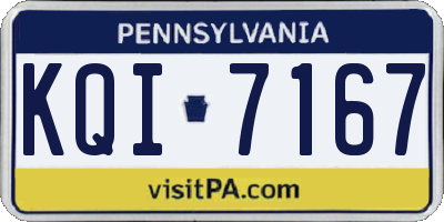 PA license plate KQI7167