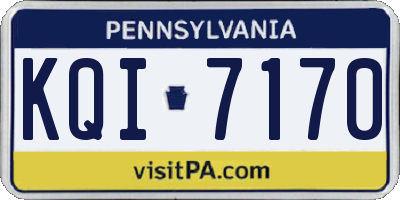 PA license plate KQI7170