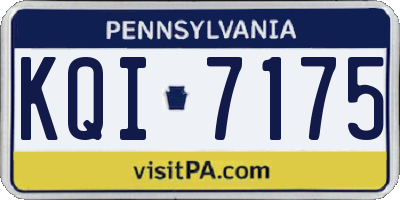 PA license plate KQI7175