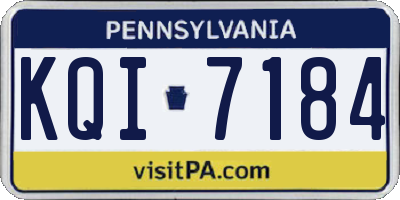 PA license plate KQI7184
