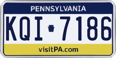 PA license plate KQI7186