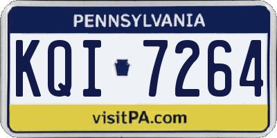 PA license plate KQI7264