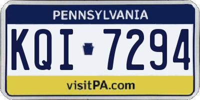 PA license plate KQI7294