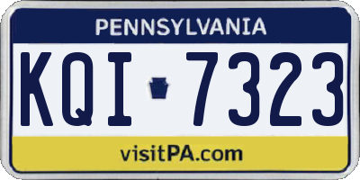 PA license plate KQI7323