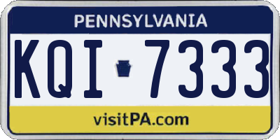PA license plate KQI7333