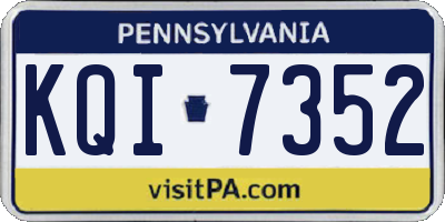 PA license plate KQI7352