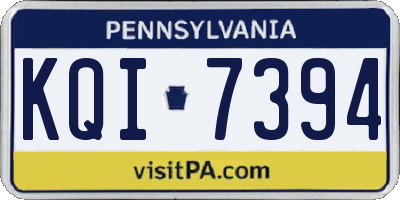 PA license plate KQI7394