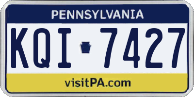 PA license plate KQI7427