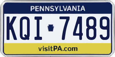PA license plate KQI7489