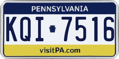 PA license plate KQI7516