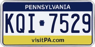 PA license plate KQI7529