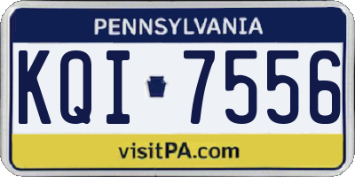 PA license plate KQI7556