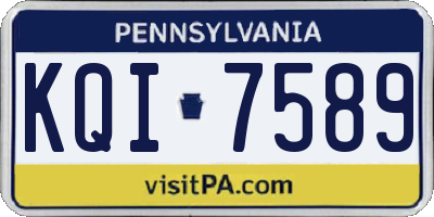 PA license plate KQI7589